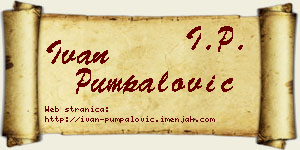 Ivan Pumpalović vizit kartica